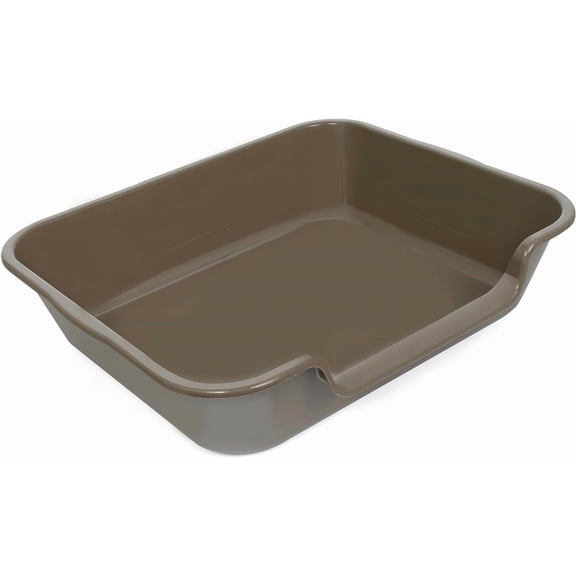 Extra Large Low Entry Dog Litter Box Pan Tray ABS Material Chocolate 24" L x 20" W