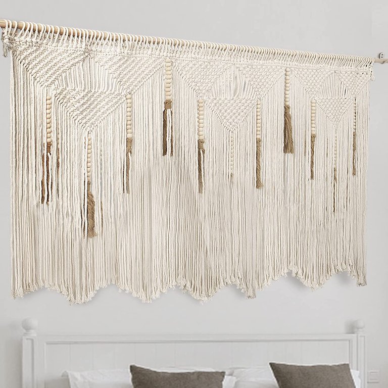 Beige Tassel Bohemian Wall Hanging Beige Tassel Bohemian Wall Hanging