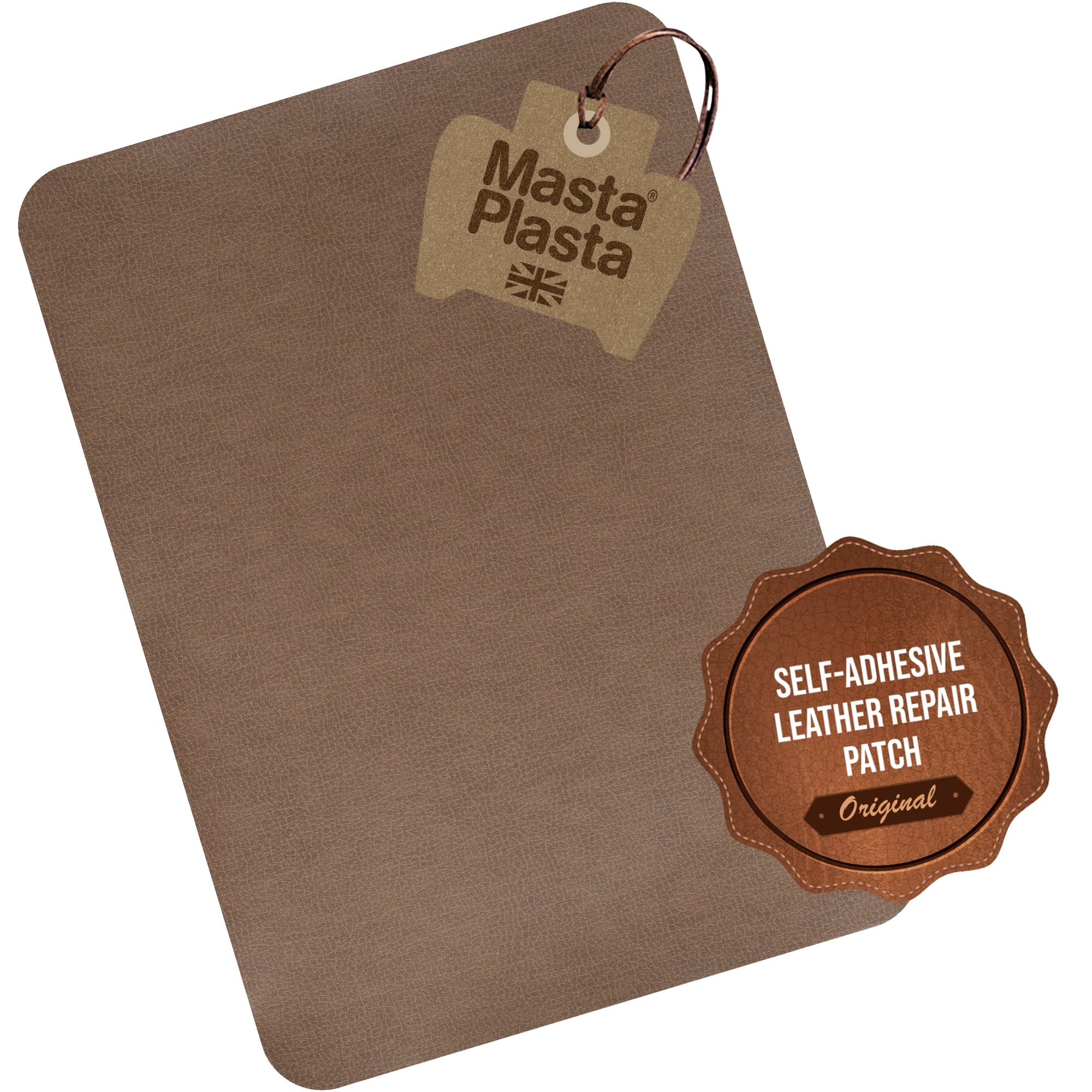 Extra Large MastaPlasta Instant Self-Adhesive Leather Repair Patch TAN 11 x 8 in (28 x 20 cm). The Fast, Easy Way to Repair Upholstery, Car Seats, Bags, Sofas and More