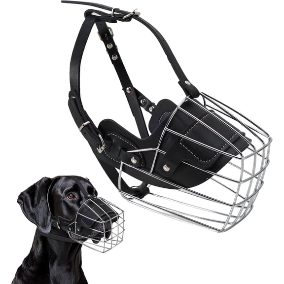 Extra Large Metal Basket Dog Muzzle for Great Dane, Cage Muzzle to Stop Barking & Prevent Biting for Large Dogs Rottweiler, Cane Corso, German Shepherd, Mastiff, Labrador