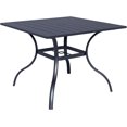 Extra Large Metal Steel 58" Outdoor Patio Round Dining Table for 8