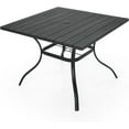 Extra Large Metal Steel 58" Outdoor Patio Round Dining Table for 8