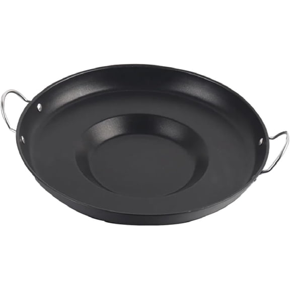 Extra Large Mexican Style Wok Comal Cazo Griddle Fryer Chicharron Deep Fry Pan Stainless Steel For Carnitas Panza Abajo 23" Paella Non Stick Coating Belly Down
