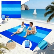 Extra Large Microfiber Beach Blanket, 78x82 Inch Double Sided Sand Free Mat, Quick Dry Travel Towel, Rectangular Pool Picnic Carpet