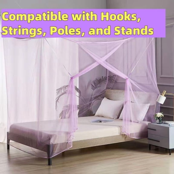 Extra Large Mosquito Net with Single Door, Traditional Canopy for Floor Mattress, Bed Frame, and Courtyard Use
