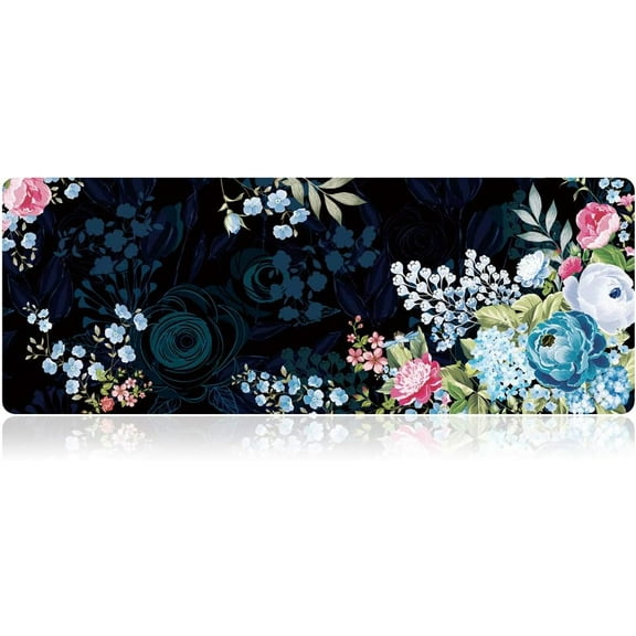 Extra Large Mouse Pad - Floral Design Gaming or Desk Mousepad - 31.5" x 11.8"x0.12''''(3mm Thick)- XL Protective Keyboard Desk Mouse Mat for Computer/Laptop, Peony