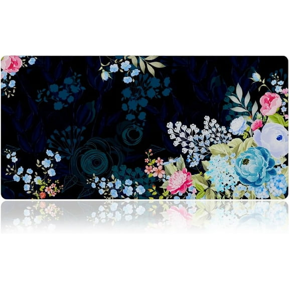 Extra Large Mouse Pad - Floral Design Gaming or Desk Mousepad - 31.5" x 15.7"x0.12''(3mm Thick)- XXL Protective Keyboard Desk Mouse Mat for Computer/Laptop-Peony