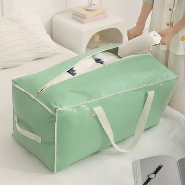 Extra Large Moving Bags,Heavy Duty Packing Bags,Space Save Bags,Oversized Moving Supplies Storage Bags with Sturdy Zippers and Strong Handles,Moving Boxes 28.1"*14.5"*13.3" Green