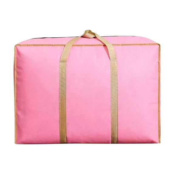 Extra Large Moving Bags Heavy Duty Packing Tote for Clothes Luggage Spun Cloth Storage Organizer Large Pink