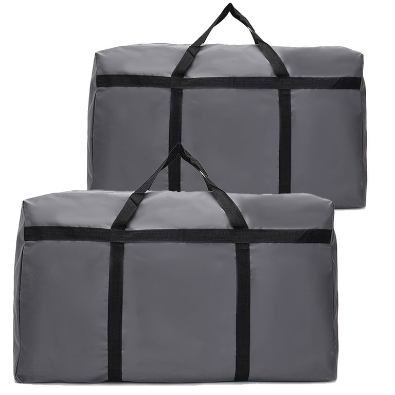 Extra Large Storage Bags Black Moving Bags Totes with Zippers for