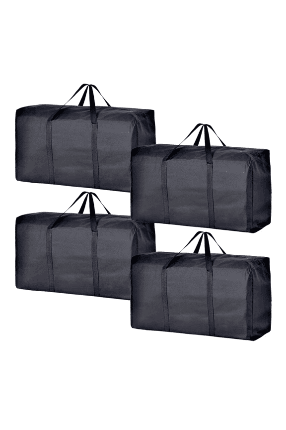 Extra Large Moving Bags with Strong Zippers & Carrying Handles, Storage Bags Storage Totes for Clothes, Moving Supplies, Space Saving, Oversized Storage Bag Organizer for Moving, Traveling (4 Pack)