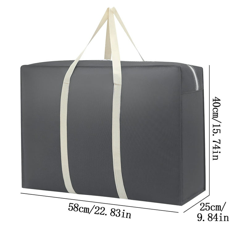 Large Storage Bags with Zipper and Handles for Travel, Laundry