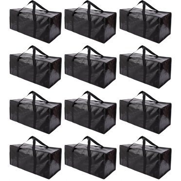 TICONN Extra Large Moving Bags – 6 Pack, Heavy-Duty Zipper, Carrying Handles – 27x14x15, Blue
