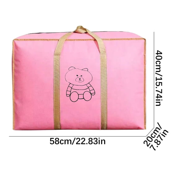 Extra Large Moving Bags with Carrying Straps - Heavy Duty Spun Cloth Storage Organizer for Clothes, Quilts & Dorm Room Packing, Reusable & Breathable