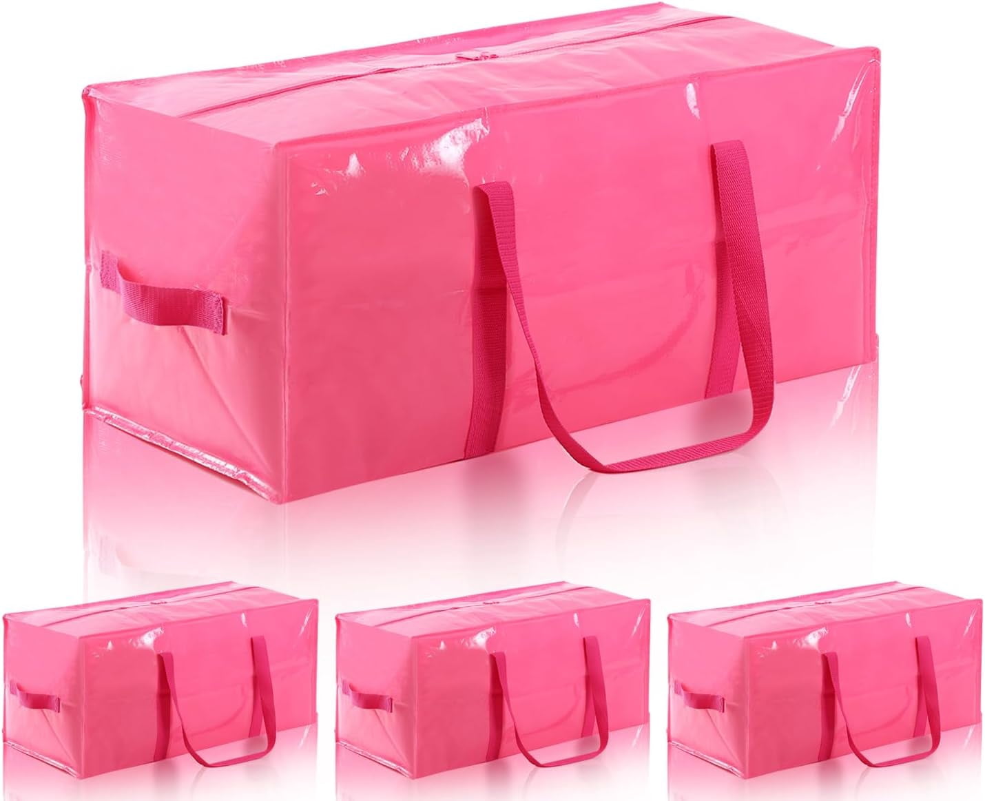 TAILI Heavy Duty Moving Bags (6-Pack) - Extra Large Storage Totes With Sturdy Zippers, Waterproof, 130LB Capacity