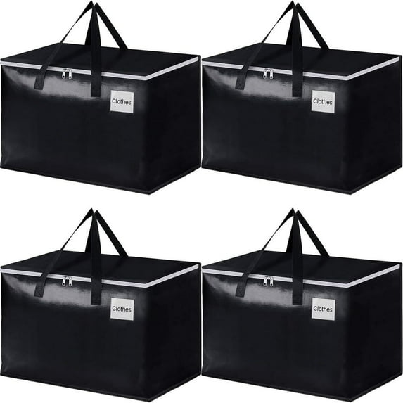 Extra Large Moving Boxes-Moving Bags with Zipper Carrying Handles and Tag Pocket-Moving Supplies for Space Saving-Totes for - for Moving Camping and Travel 125L-2 Pack