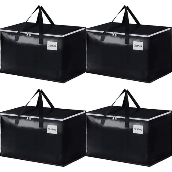 Extra Large Moving Boxes-Moving Bags with Zipper, Carrying Handles and Tag Pocket-Moving Supplies for Space Saving-Totes for Storage - for Moving, Storage, Camping and Travel 125L-2 Pack