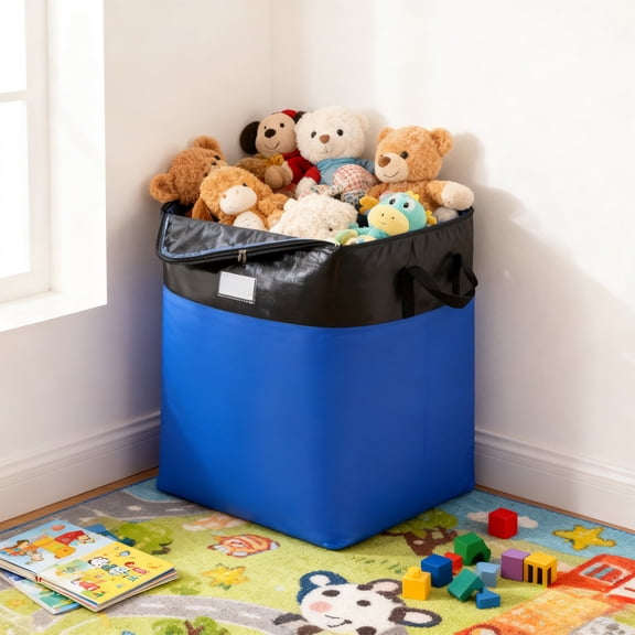 Extra Large Moving Storage Bag - Heavy-Duty Waterproof Packing Tote with Reinforced Handles & Zipper, Thick Material Organizer for Clothes, Bedding, Travel Gear & Home Storage, Blue, 1pc