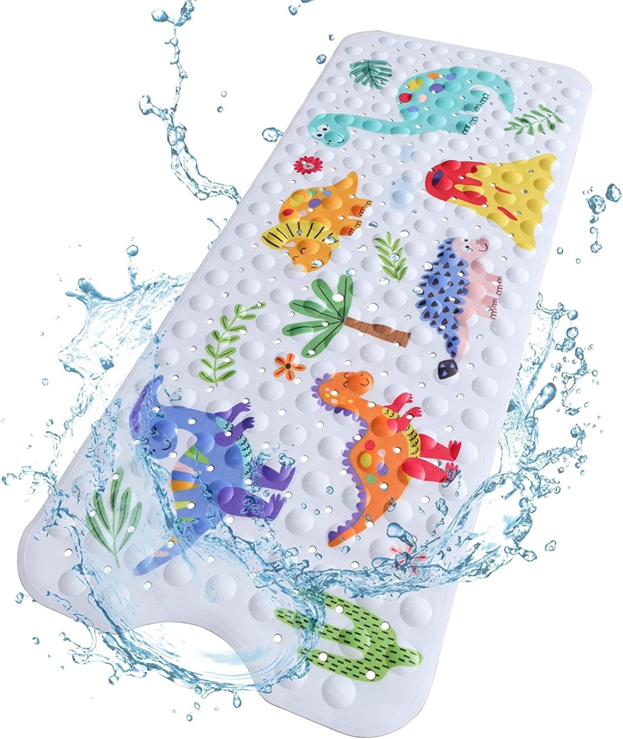 Extra Large NonSlip Baby Bath Mat for Tub, 40 X 16 Inch, Cartoon Kids