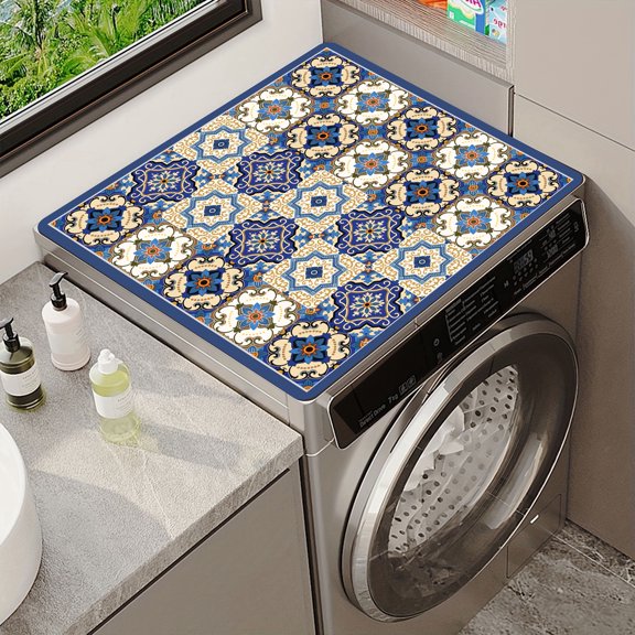 Extra Large Non-Slip Mat for Washer & Dryer Top, Size: 23.6 x 23.6 Inches. Multi-use appliance pad & drying mat