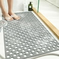 thumbnail image 1 of Extra Large Non Slip Shower Mat for Inside Shower, 47x32 Inch Oversized Shower Stall Mat,Bath Mat for Shower with Big Suction Cups,Drain Holes,Two-Sided Anti-Slip, 1 of 16