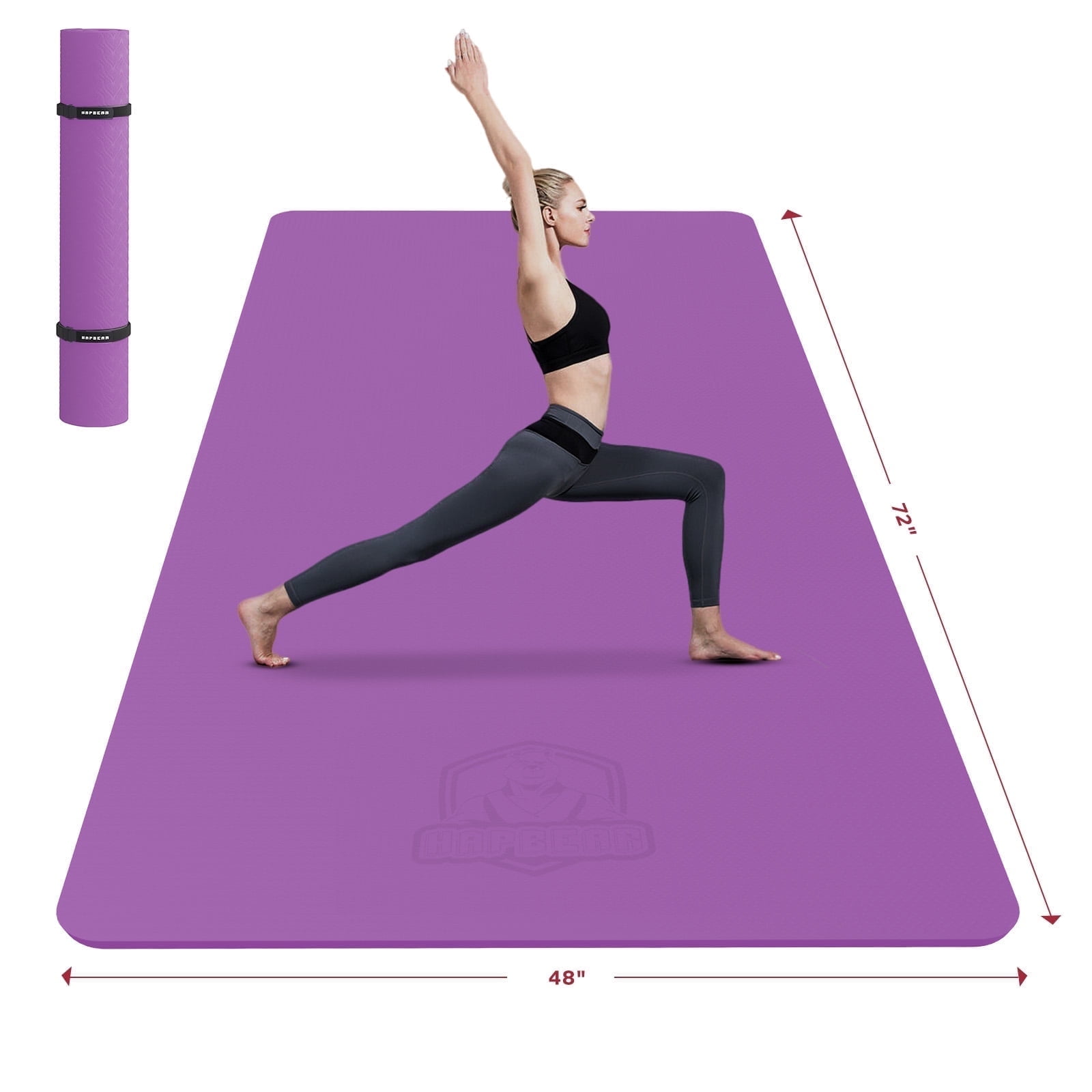 Extra Large Non-Slip Yoga Mat (6' x 4' x Thick Durable