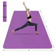 Extra Large Non-Slip Yoga Mat (6' x 4' x 0.25") - Thick & Durable Exercise Mat for Yoga, Pilates, Stretching & Home Work