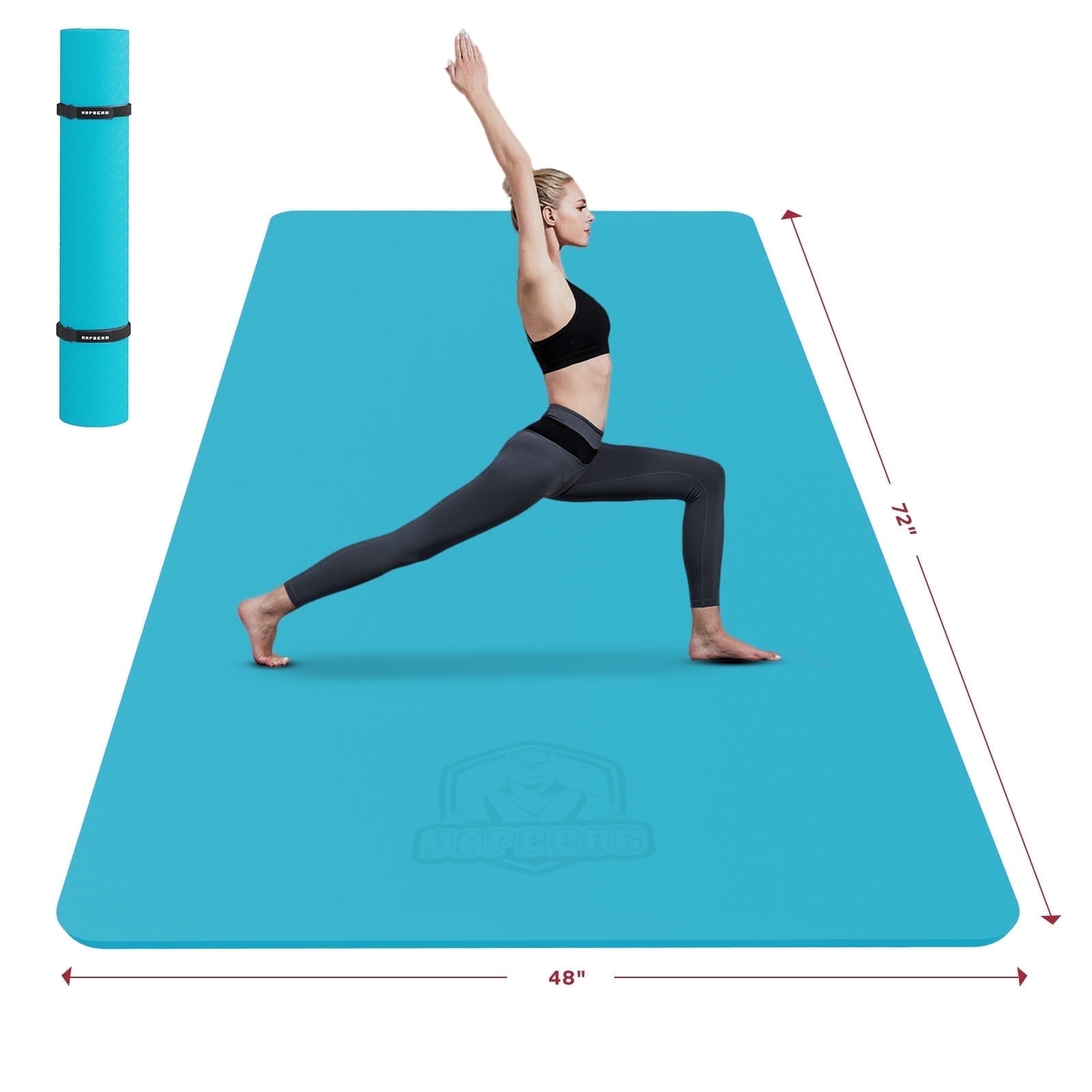Extra Large Non-Slip Yoga Mat (6' x 4' x Thick Durable
