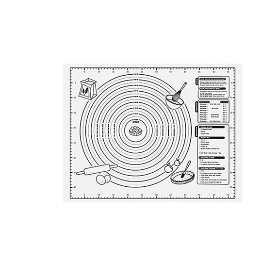 Extra Large Non Stick EVA Baking Mat With Measurement Markings For Rolling Dough And Kitchen Countertop