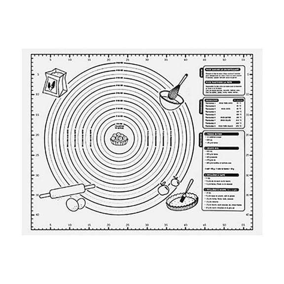 Extra Large Non Stick EVA Baking Mat With Measurement Markings For Rolling Dough And Non Kitchen Countertop