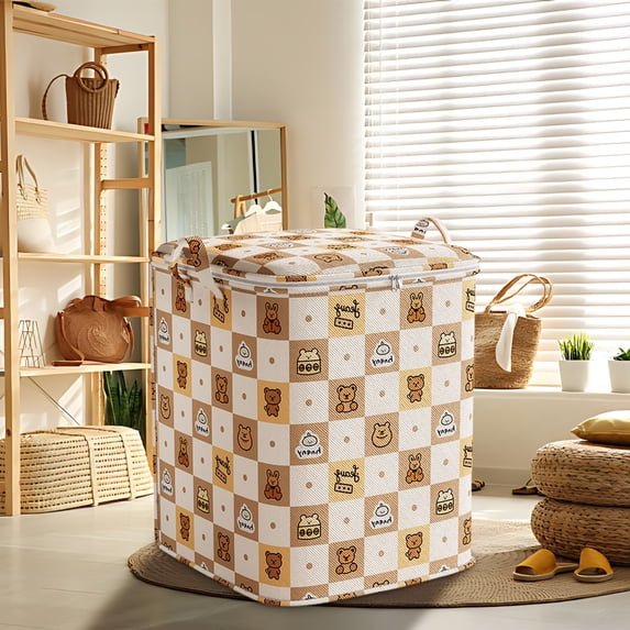 Non-Woven Storage Bag,Extra Large Clothes Storage,Quilt Storage Bag,Moving Organizer Bag,Foldable Storage,Heavy-Duty Clothing Bag,Reinforced Handle Storage,Zipper Closure Organizer,Wardrobe Organizer
