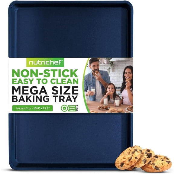 Extra Large Nonstick Cookie Sheet for Baking, 22 Inch x 16 Inch Premium Carbon Steel Baking Tray for Oven, Baking Sheet for Cookies, Jelly Rolls, & Pastries