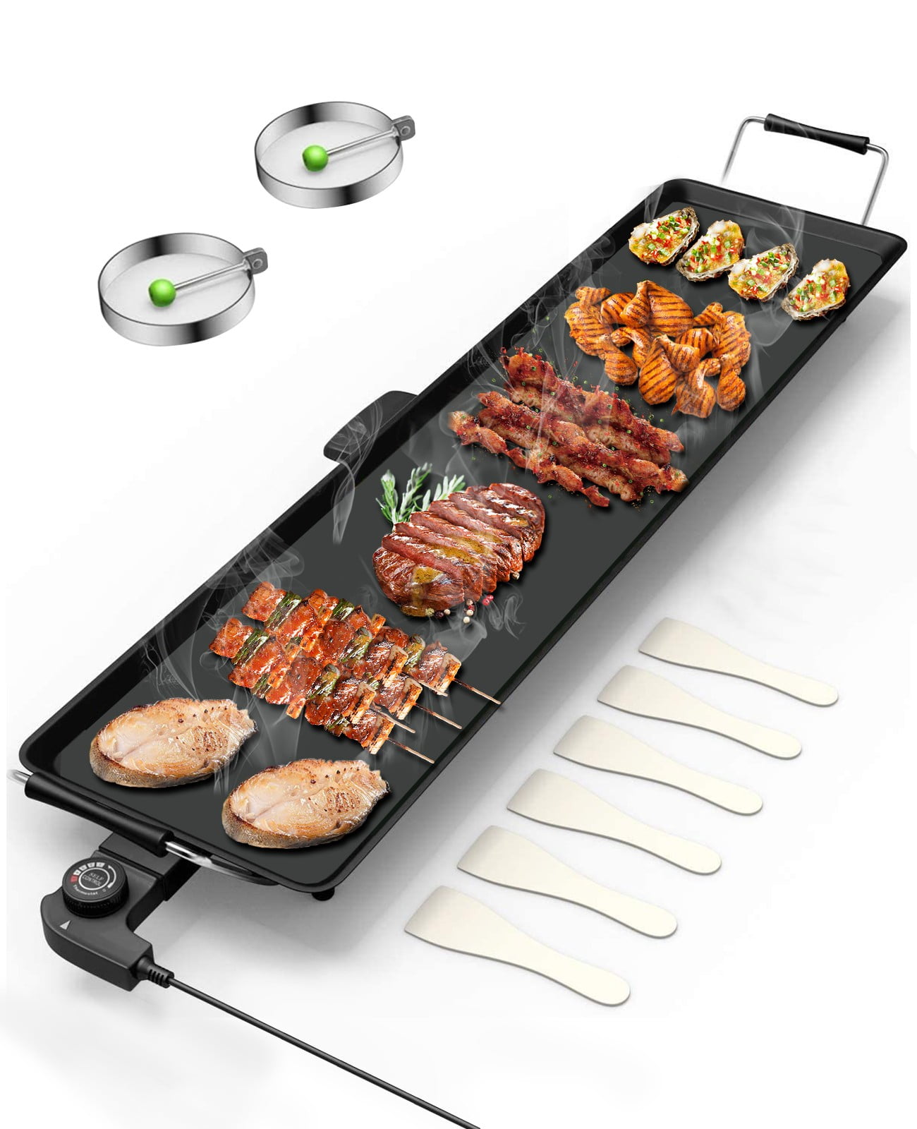 Extra Large Nonstick Electric Griddle - 35 Outdoor Teppanyaki Hibachi Grill