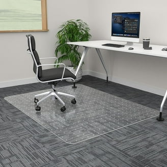 Frosted Clear Chair Mat for High Pile Carpet and Hardwood Floor