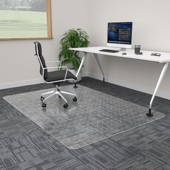 Extra Large Office Chair Mat for Carpet, 46" x 72" Clear Desk Chair Mat for Low Pile Carpeted Floors- Easy Glide Plastic Floor Mat for Office Chair on Carpet