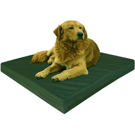 Dogbed4less Extra Large Orthopedic Memory Foam Dog Bed for Dogs, 40"x35"x4", Green Denim Cover