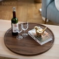 thumbnail image 1 of Extra Large Ottoman Serving Tray:  Round Wooden Trays 22 Contemporary Decorative Coffee Table Tray Circle Big Platter  Decor for Living Room, 1 of 8