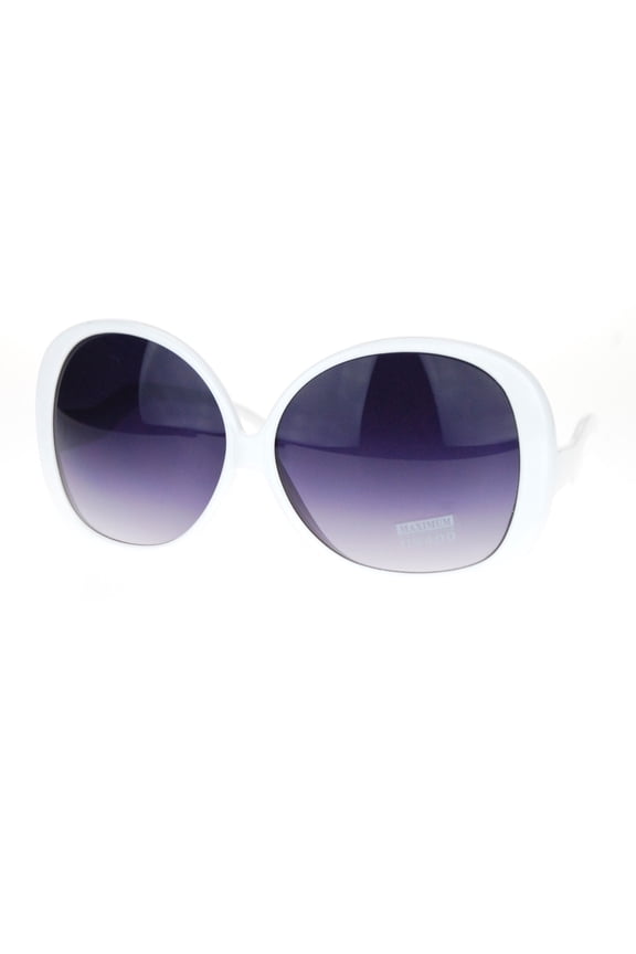 Extra Large Oversized Curved Drop Temple Womens Butterfly Fashion Sunglasses White Smoke