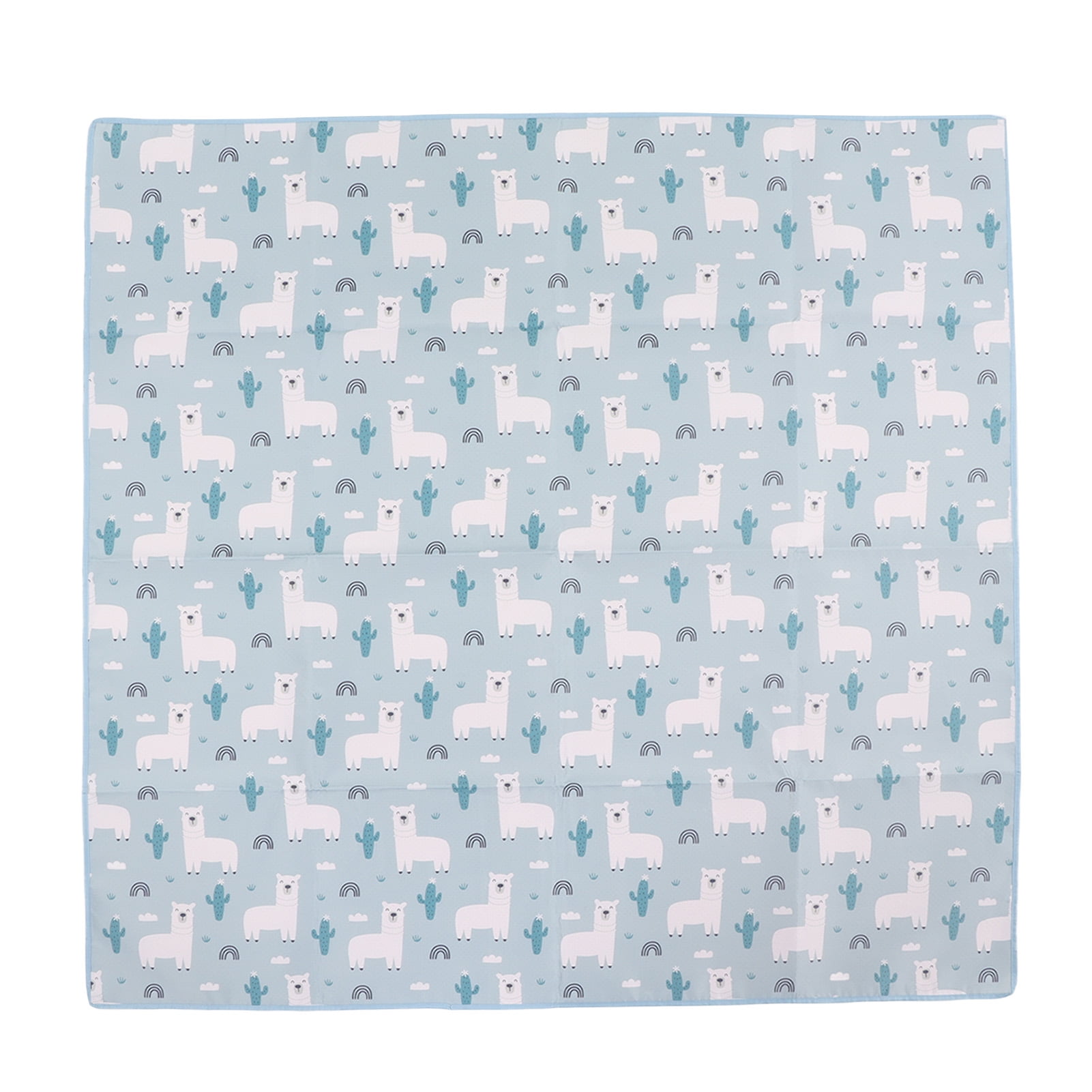 Extra Large Padded Play Mat Blue Reversible Foldable Waterproof Baby Crawling Mat for Infant