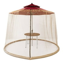 Extra Large Patio Umbrella Mosquito Net (11 FT) - Breathable Insect Screen with Zipper Door for Outdoor Tables, Beach & Backyard - Universal Fit Bug Protection Cover