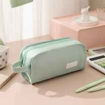 Extra Large Pencil Case, Spacious Storage Organizer, Durable Oxford Cloth Zipper Bag with Handle, Multi-Compartment Stationery Pouch for Pens Markers Erasers, Portable and Easy To Carry