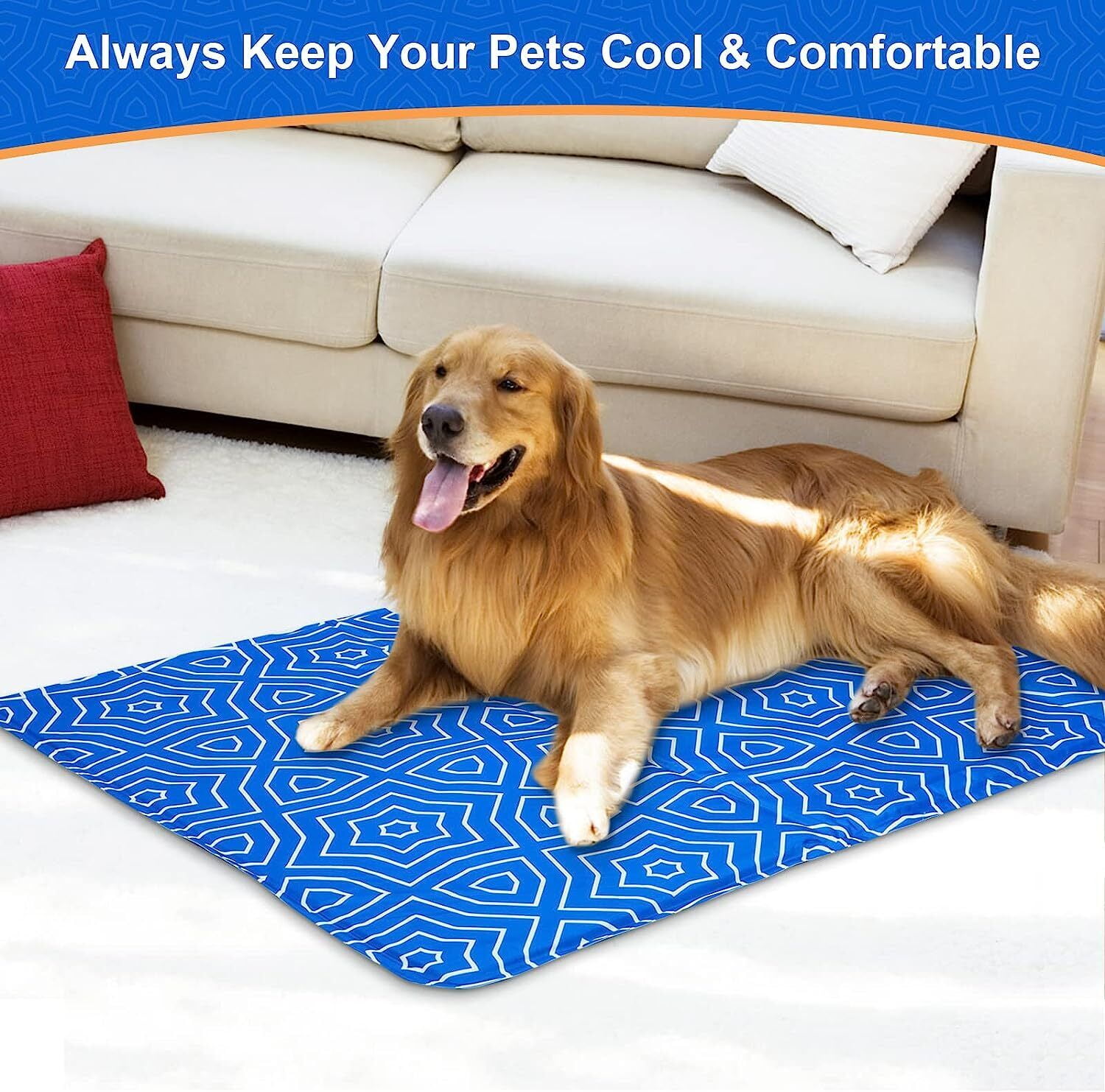 Extra Large Pet Cooling Mat Self Gel Pad Cushion Dog Cat Puppy