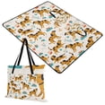 thumbnail image 1 of Extra Large Picnic Beach Blanket Waterproof Sand Proof Portable Outdoor Mat Beagle Dogs and Plants 60x80, 1 of 9