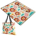 thumbnail image 1 of Extra Large Picnic Beach Blanket Waterproof Sand Proof Portable Outdoor Mat Cute Lion Sun Cloud 60x80, 1 of 9