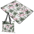 thumbnail image 1 of Extra Large Picnic Beach Blanket Waterproof Sand Proof Portable Outdoor Mat Flamingos and Palm Trees 60x80, 1 of 9