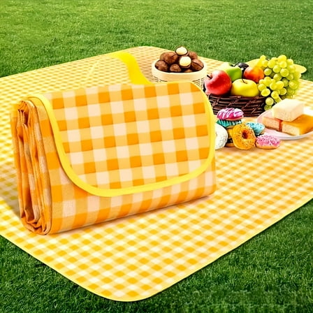 Extra Large Picnic Blankets, 80''x80'' Washable Waterproof Foldable Oversized Compact Picnic Mat for Spring Summer Blanket Beach, Camping on Grass