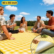 Extra Large Picnic Blanket Waterproof Sandproof Beach Blanket,Outdoor Blanket for Travel Camping Mat 80"x80