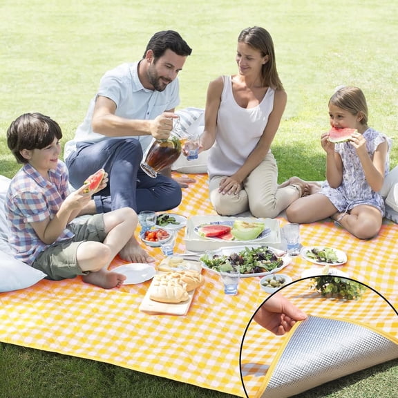 Extra Large Picnic Blankets,Teencool Waterproof Blanket Sandproof Beach Blanket,Outdoor Blanket for Travel Camping Mat 80"x80