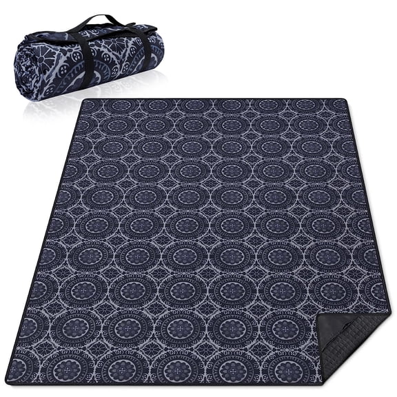 Extra Large Picnic Blankets Waterproof Foldable (60 "x 80") Beach Blanket Sandproof 3-layer Thicking Mat Outdoor Packable Camping