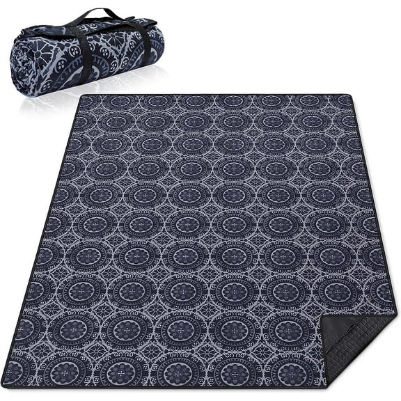 Extra Large Picnic Blankets Waterproof Foldable (60 "x 80") Beach Blanket Waterproof Sandproof,3-Layer Thicking Mat Outdoor Packable Camping Blanket